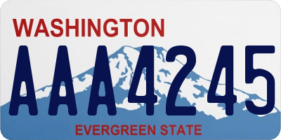 WA license plate AAA4245