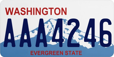 WA license plate AAA4246