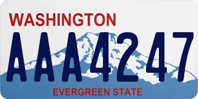 WA license plate AAA4247