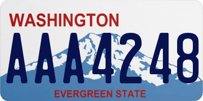 WA license plate AAA4248