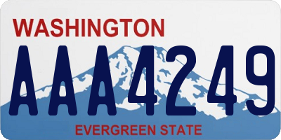 WA license plate AAA4249