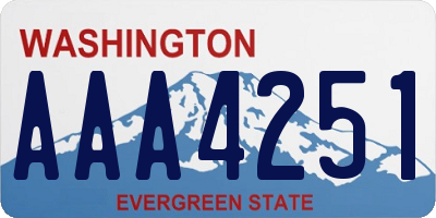 WA license plate AAA4251