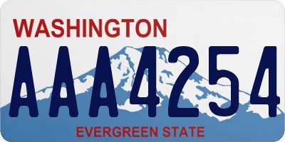 WA license plate AAA4254
