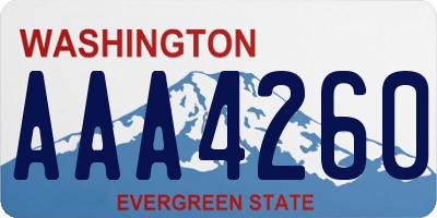 WA license plate AAA4260