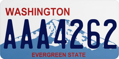 WA license plate AAA4262