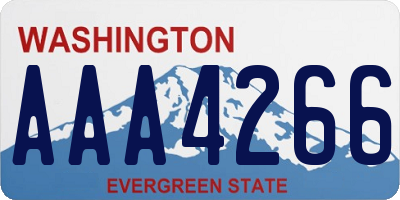 WA license plate AAA4266