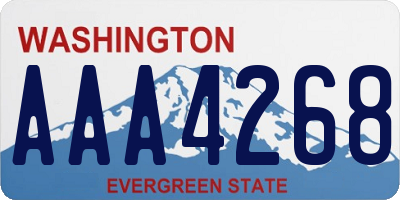 WA license plate AAA4268