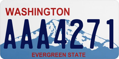 WA license plate AAA4271