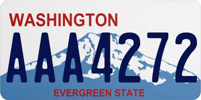 WA license plate AAA4272