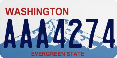 WA license plate AAA4274