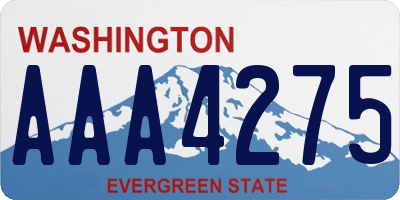 WA license plate AAA4275