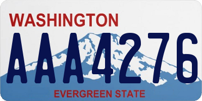 WA license plate AAA4276