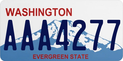 WA license plate AAA4277