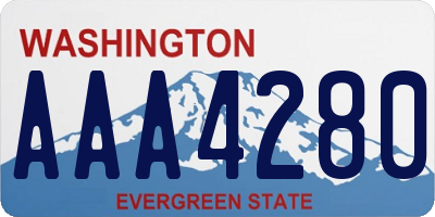 WA license plate AAA4280