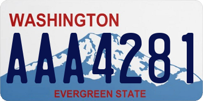 WA license plate AAA4281