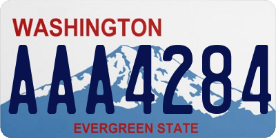 WA license plate AAA4284