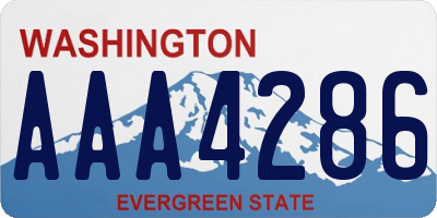 WA license plate AAA4286