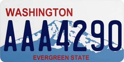 WA license plate AAA4290