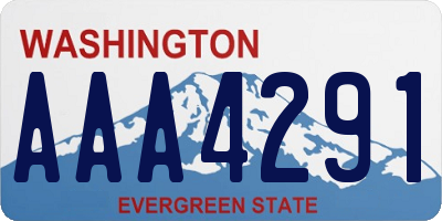 WA license plate AAA4291