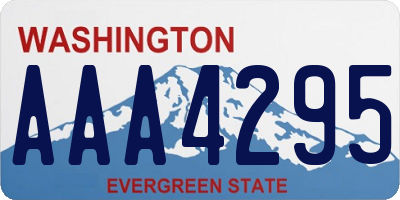 WA license plate AAA4295