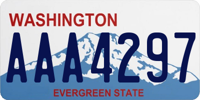 WA license plate AAA4297