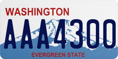 WA license plate AAA4300