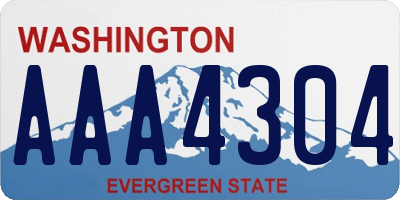 WA license plate AAA4304