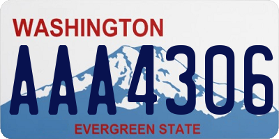 WA license plate AAA4306