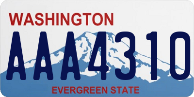 WA license plate AAA4310