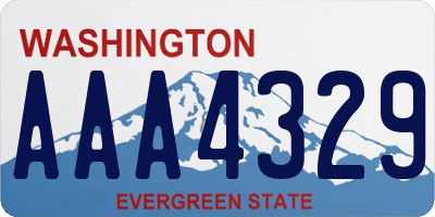 WA license plate AAA4329