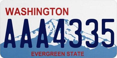 WA license plate AAA4335