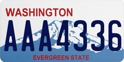 WA license plate AAA4336