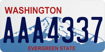 WA license plate AAA4337