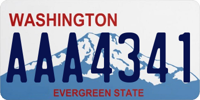 WA license plate AAA4341