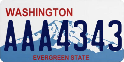 WA license plate AAA4343