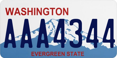 WA license plate AAA4344
