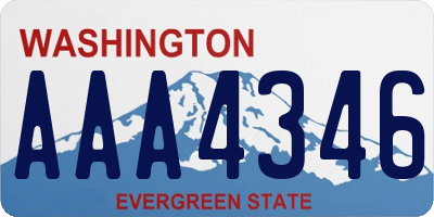 WA license plate AAA4346