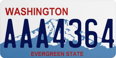 WA license plate AAA4364