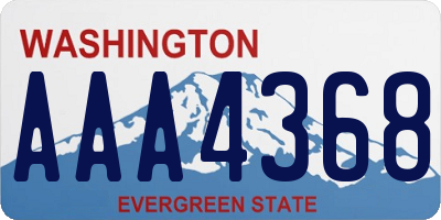 WA license plate AAA4368