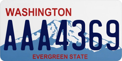 WA license plate AAA4369
