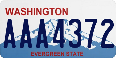 WA license plate AAA4372