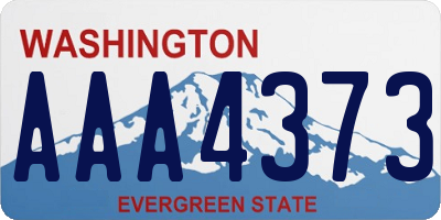 WA license plate AAA4373