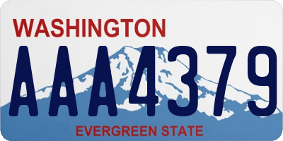 WA license plate AAA4379