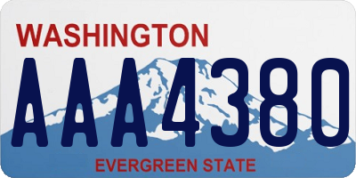 WA license plate AAA4380