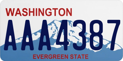 WA license plate AAA4387