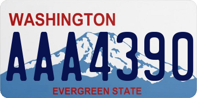 WA license plate AAA4390