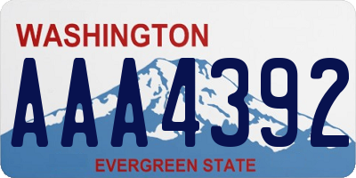 WA license plate AAA4392