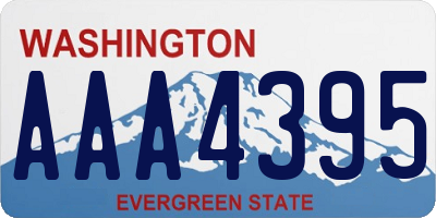 WA license plate AAA4395