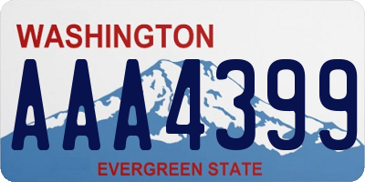 WA license plate AAA4399