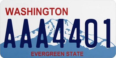WA license plate AAA4401